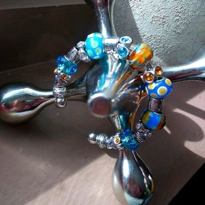 Personality beads bangle bracelet.